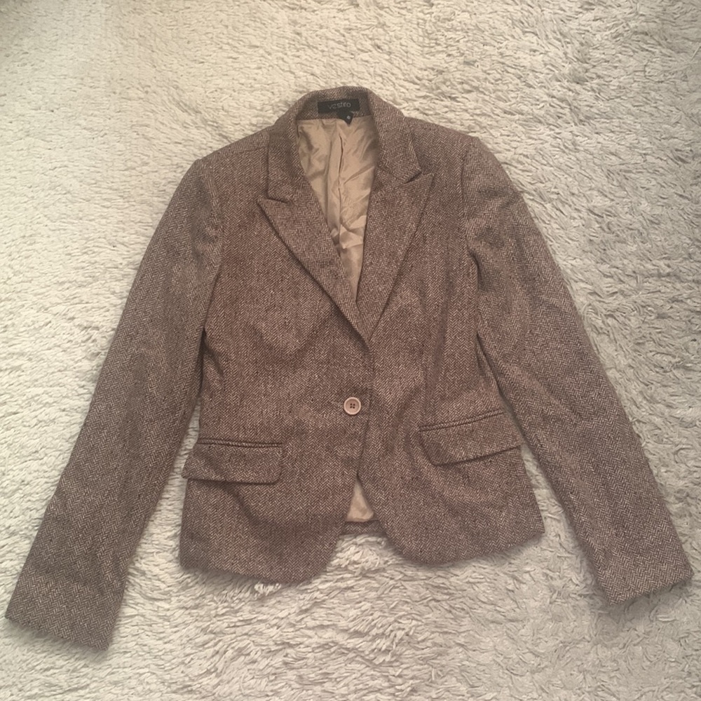 VINTAGE Brown Tweed Blazer